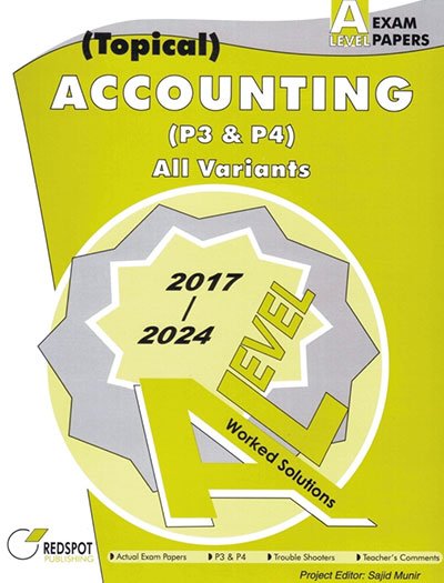 Redspot A Level Accounting P3 and P4 Topical 2025 Edition