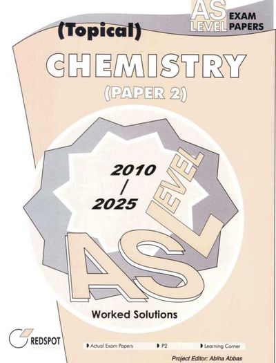 Redspot AS Level Chemistry Paper 2 P2 Topical 2026 Edition